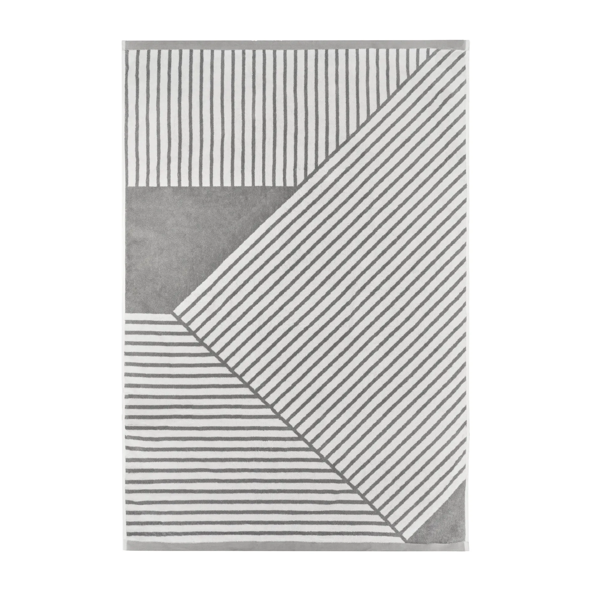 Toalla de baño Stripes 100x150 cm, Gris NJRD