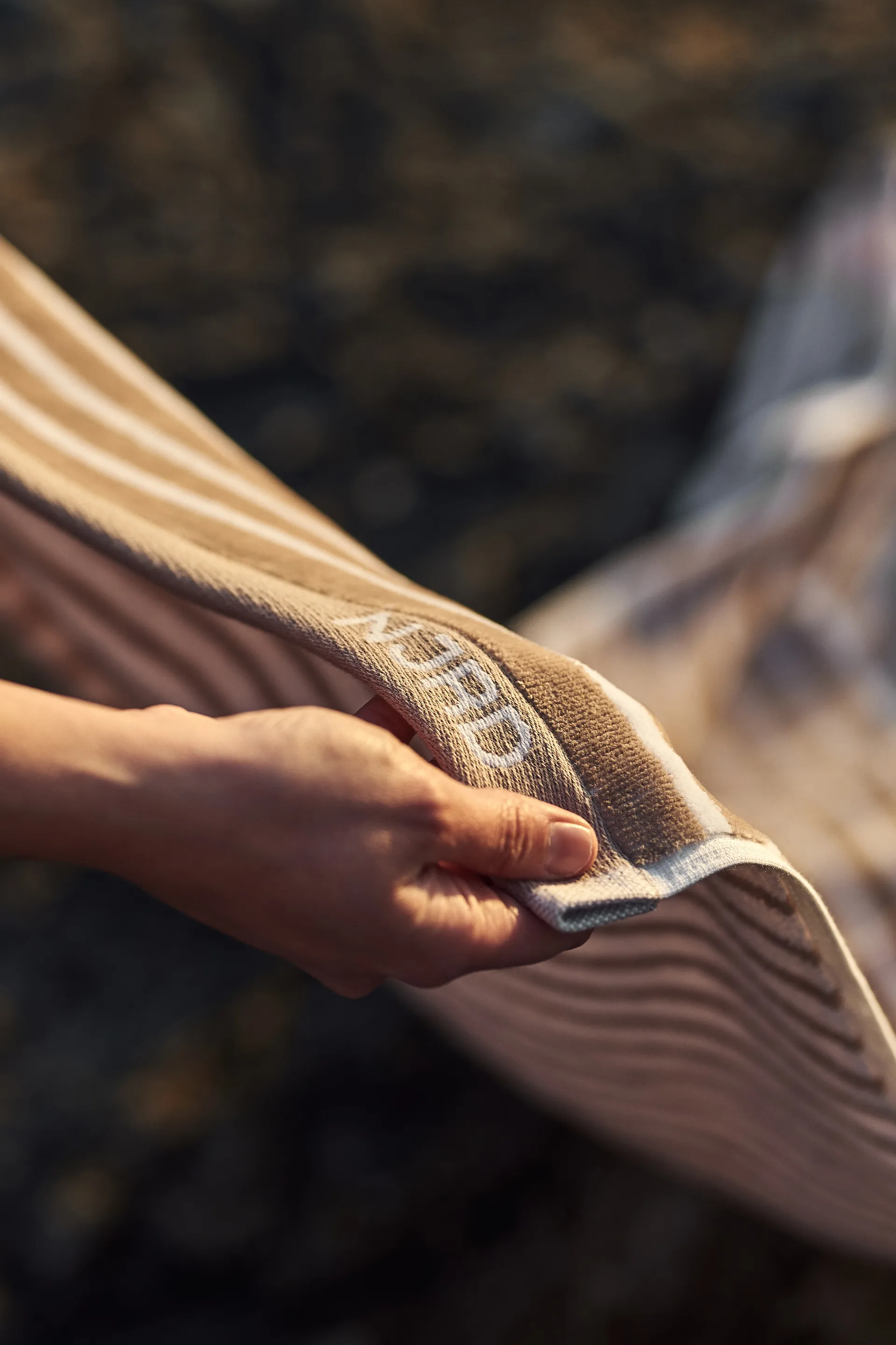 Toalla de baño Stripes 70x140 cm, beige NJRD