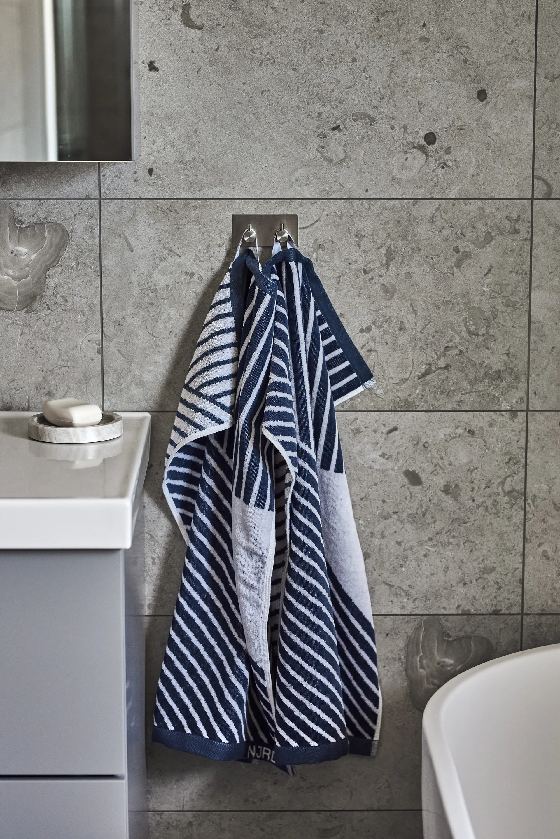 Toalla de manos Stripes 50x70 cm, azul NJRD