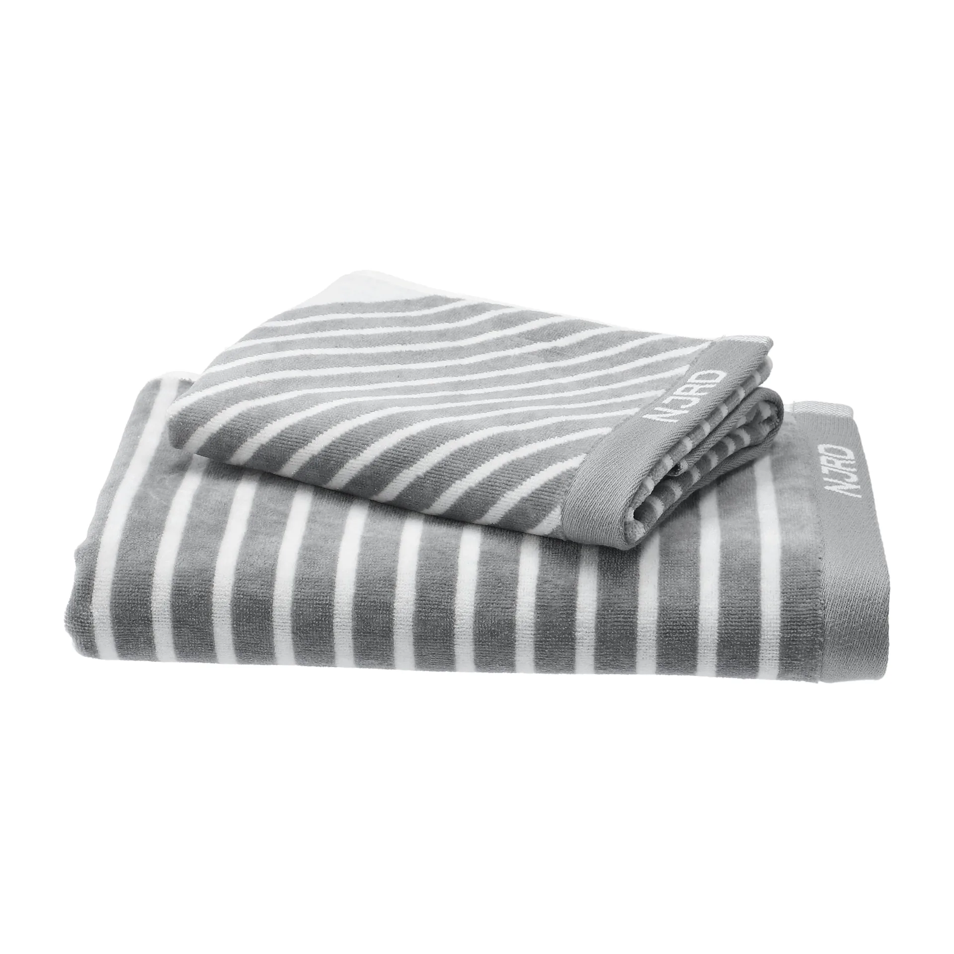 Toalla de manos Stripes 50x70 cm, gris NJRD