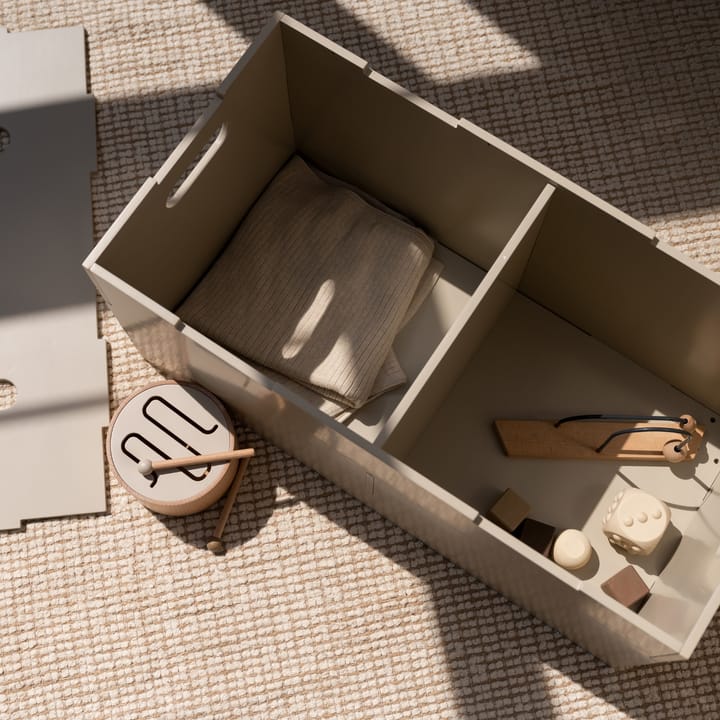Caja de almacenamiento Cube Long, Beige Nofred