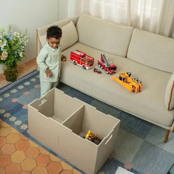 Caja de almacenamiento Cube Long - Beige - Nofred