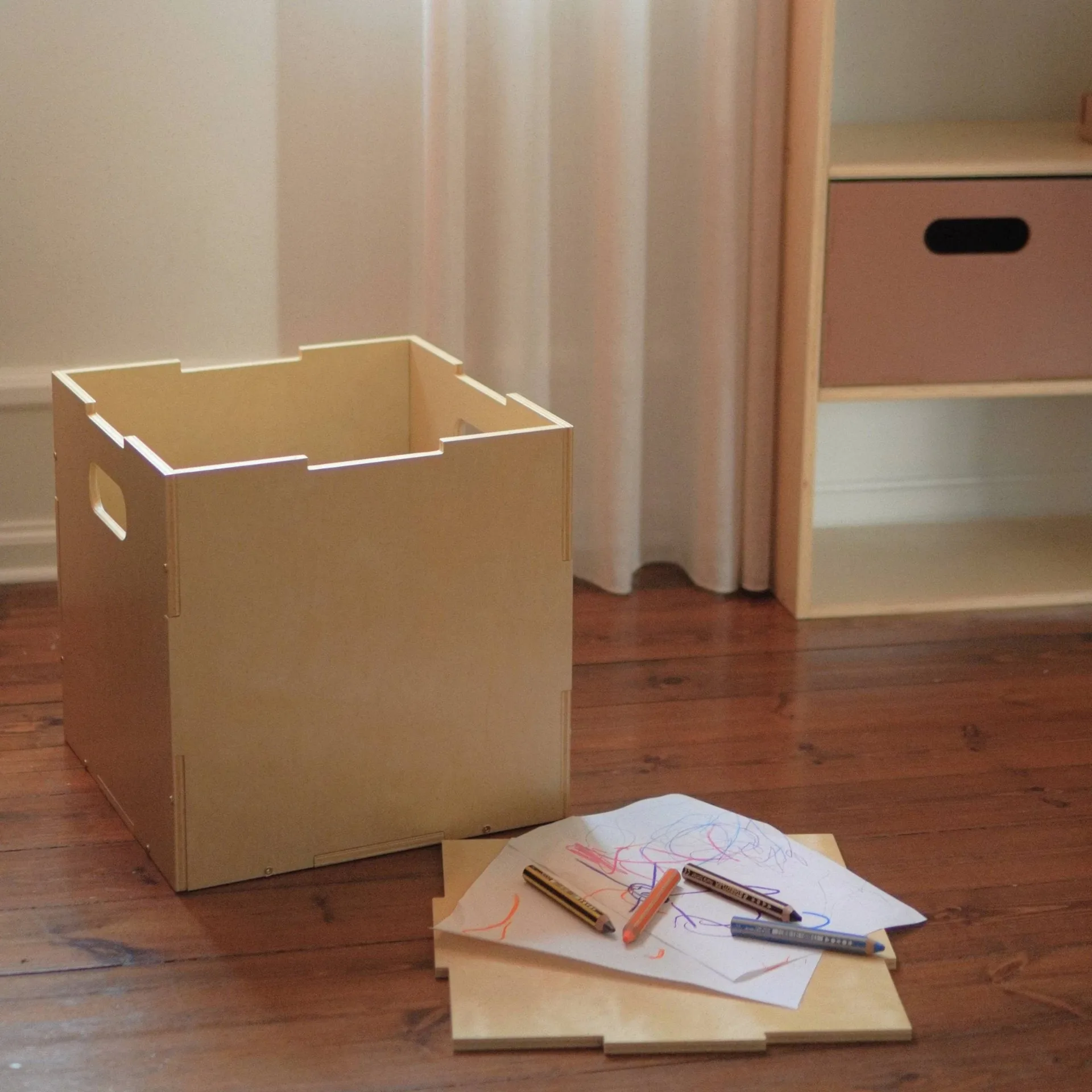 Caja de almacenamiento Cube Storage, Abedul Nofred
