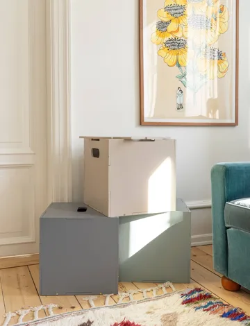 Caja de almacenamiento Cube Storage - Beige - Nofred