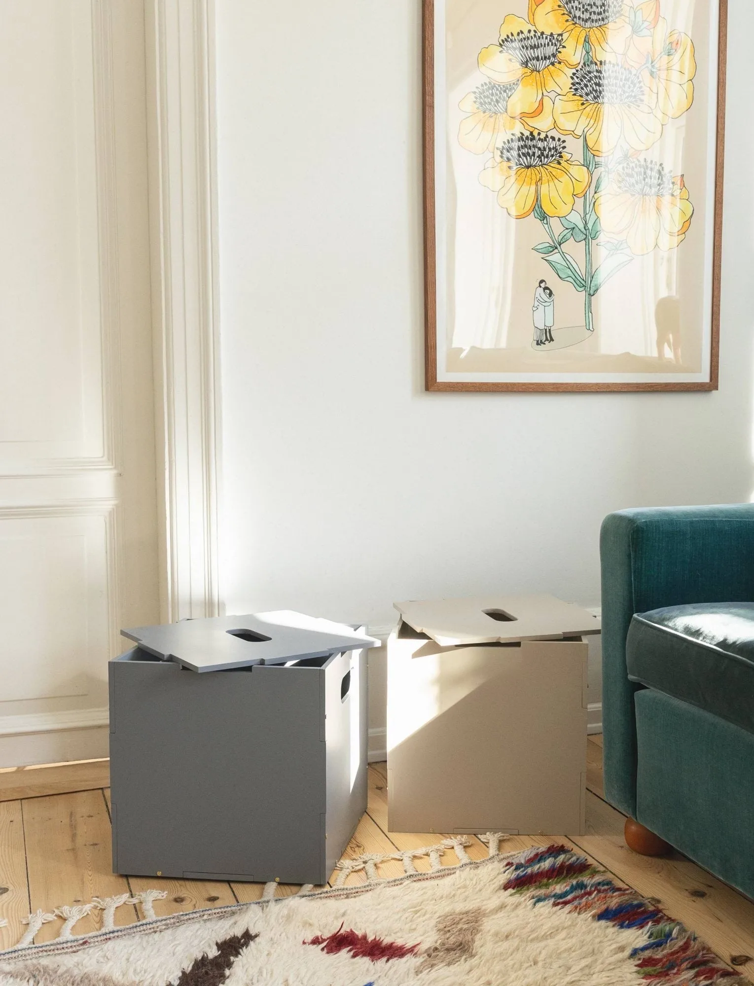 Caja de almacenamiento Cube Storage, Verde oliva Nofred