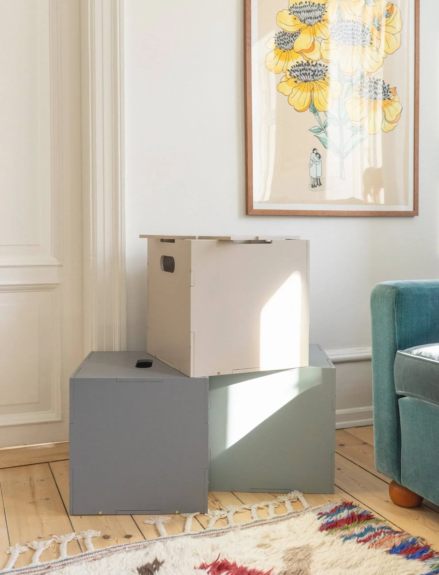 Caja de almacenamiento Cube Storage, Verde oliva Nofred