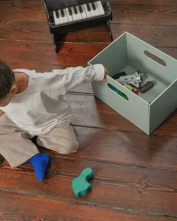 Caja de almacenamiento Kiddo Box - Verde oliva - Nofred