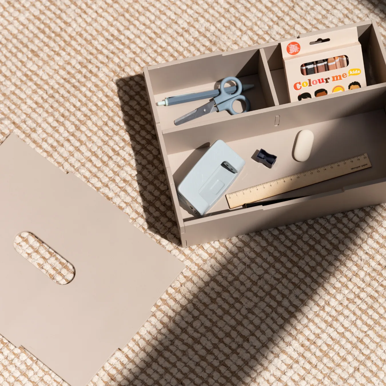 Caja de almacenamiento Kiddo Tool Box, Beige Nofred