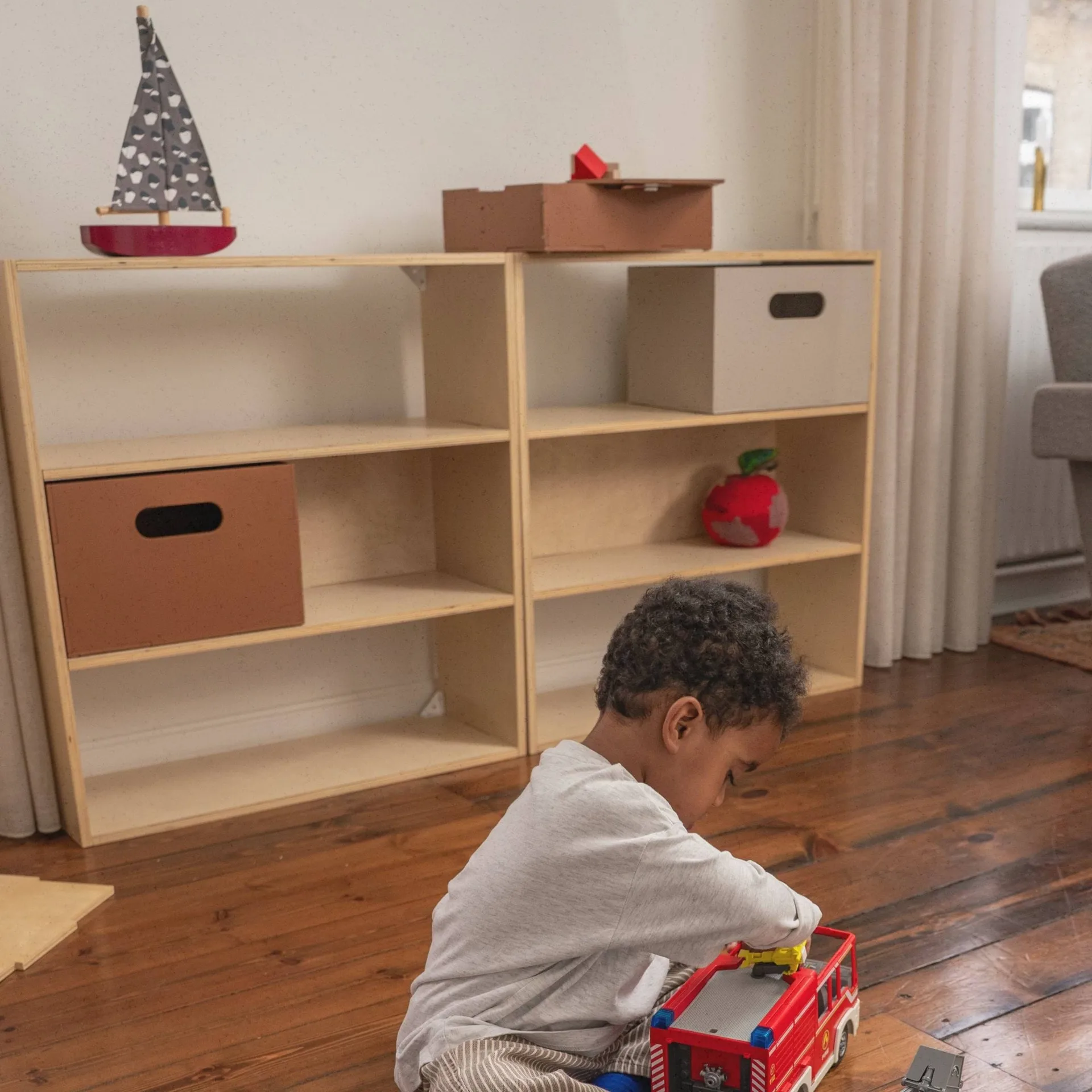 Estantería infantil Kiddo Shelving, Abedul Nofred