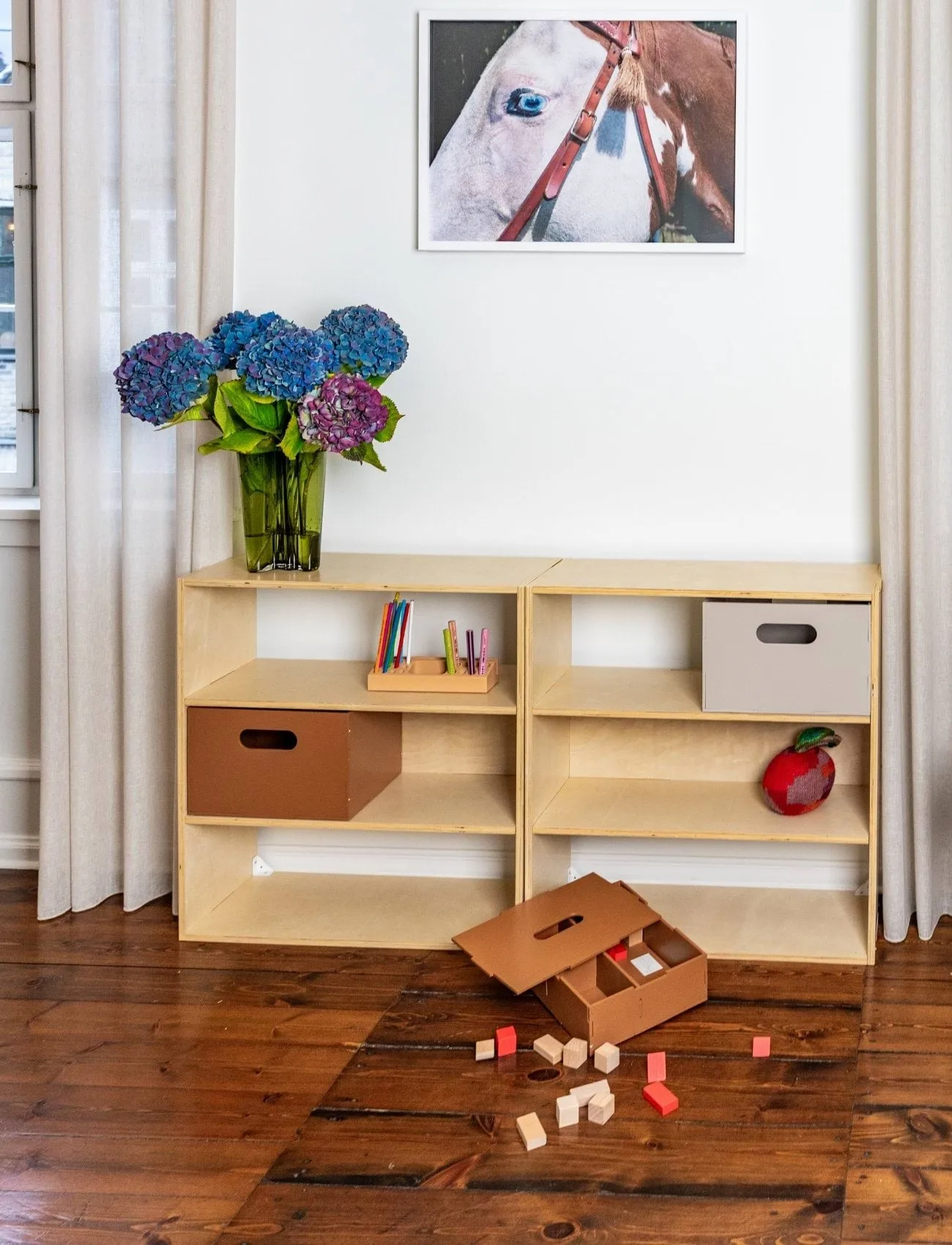 Estantería infantil Kiddo Shelving, Abedul Nofred