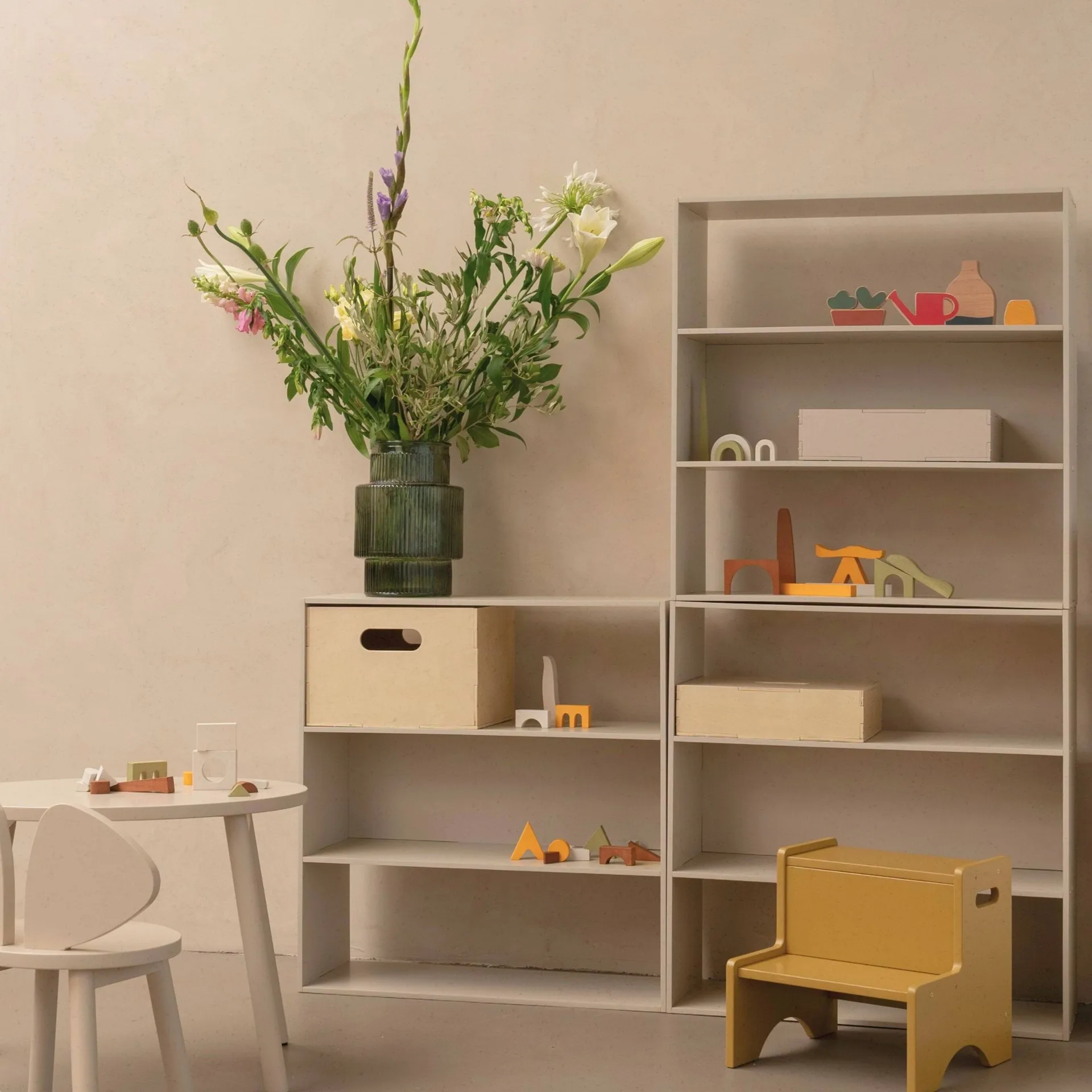 Estantería infantil Kiddo Shelving, Beige Nofred