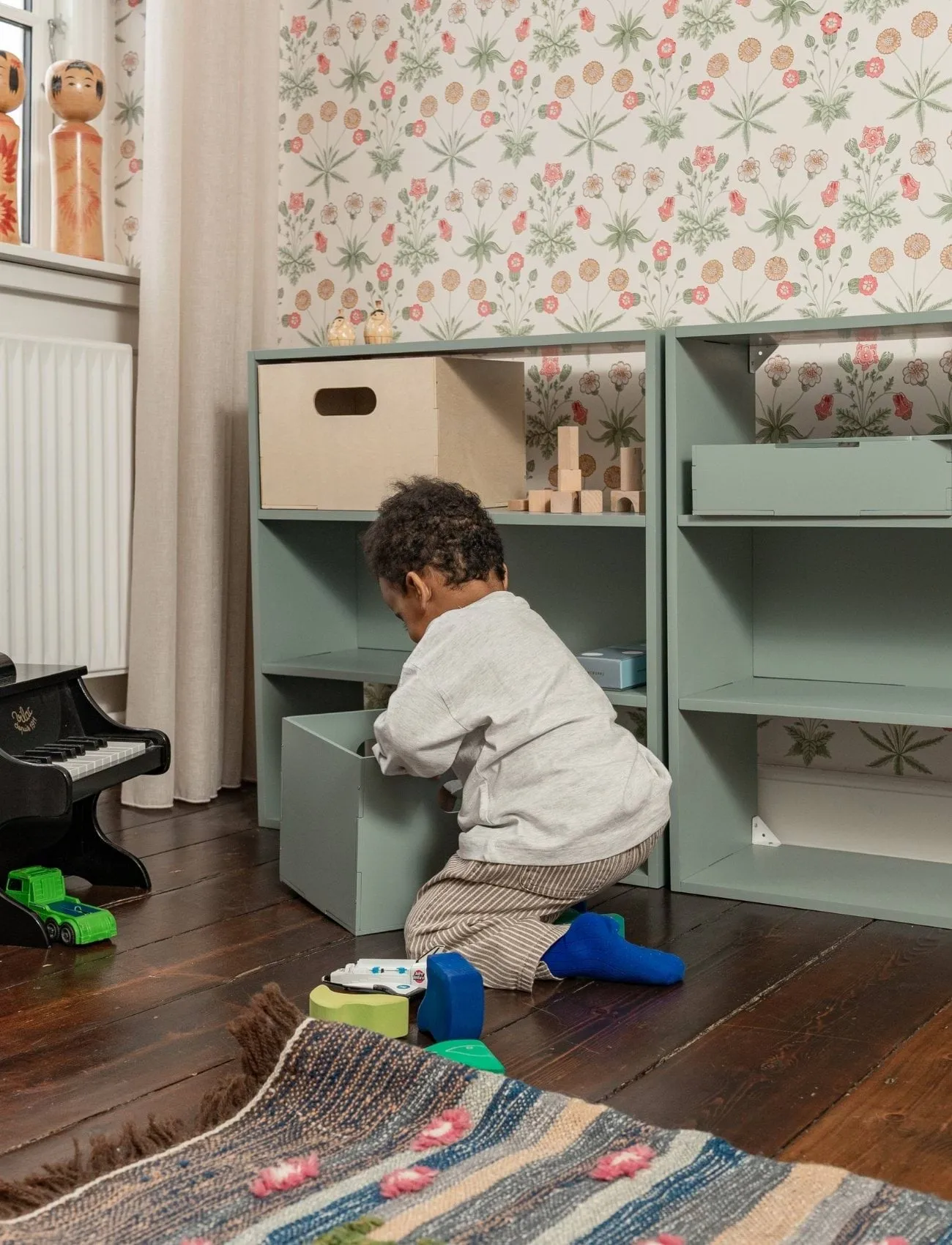 Estantería infantil Kiddo Shelving, Verde oliva Nofred