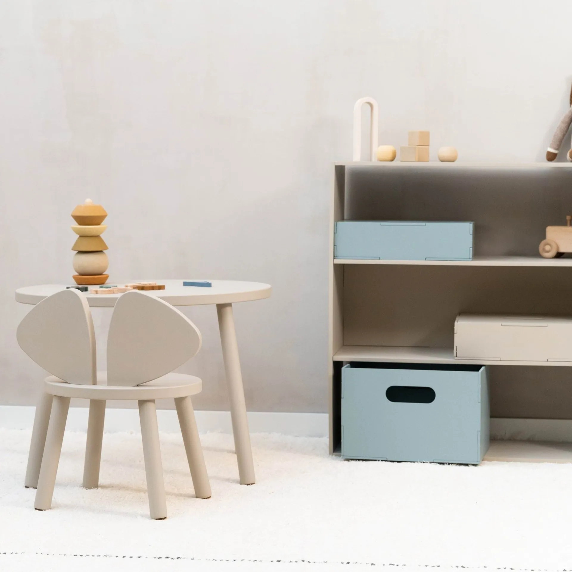 Set silla + mesa infantil Mouse, Beige Nofred