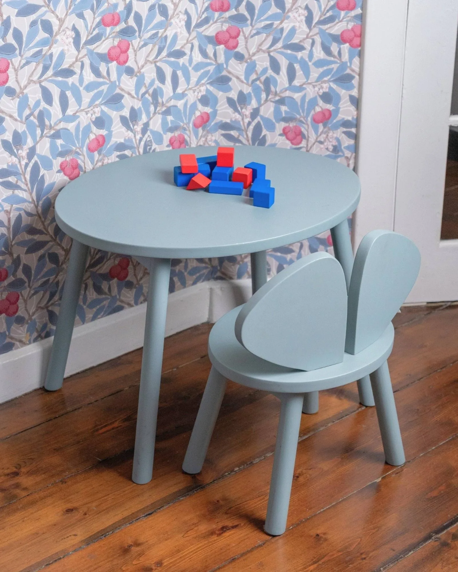 Set silla + mesa infantil Mouse, Verde oliva Nofred