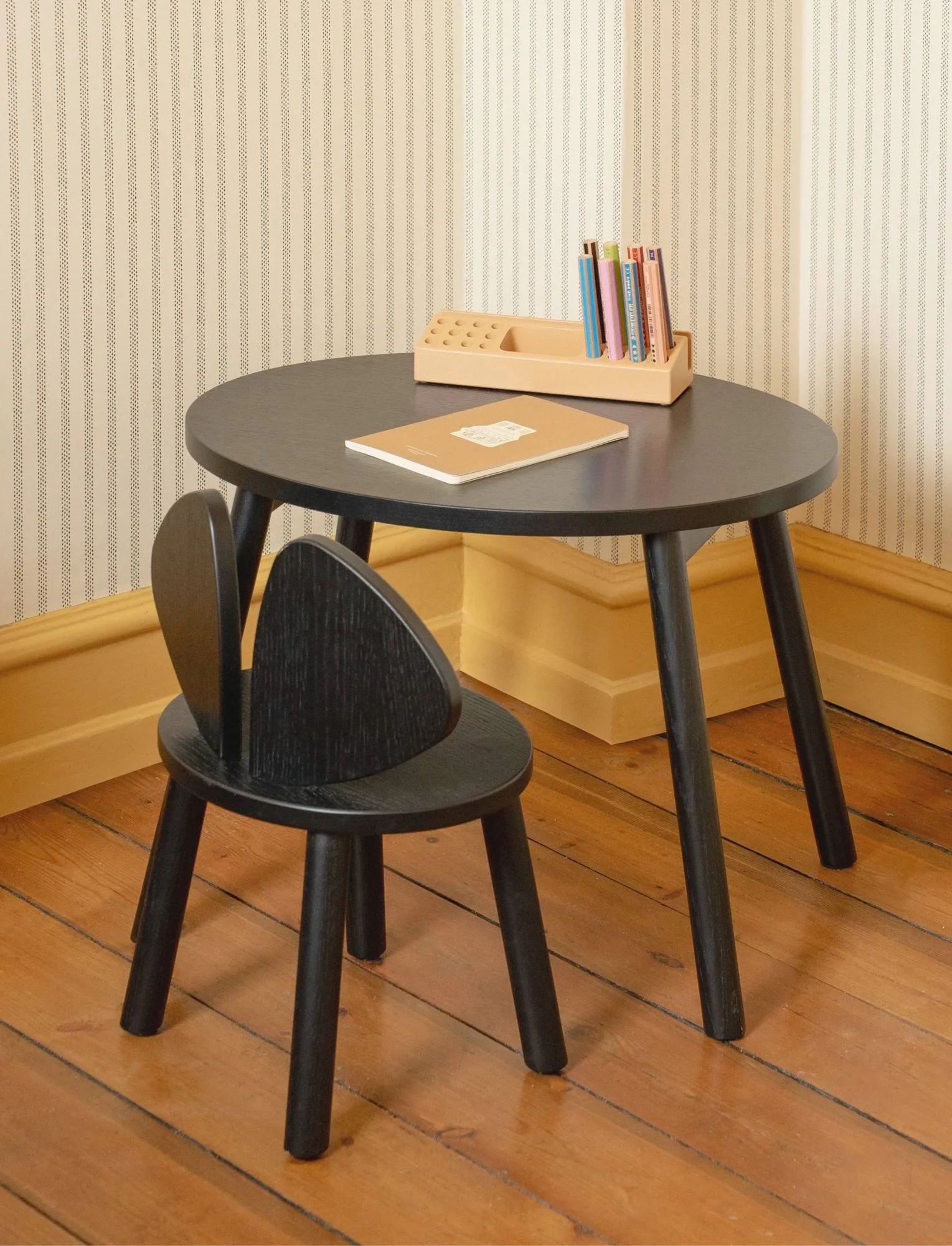Silla infantil Mouse Chair, Negro Nofred