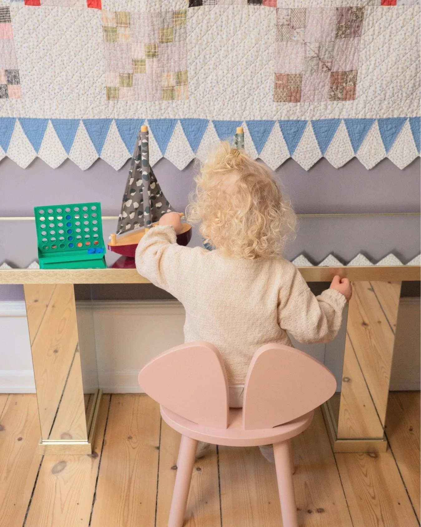 Silla infantil Mouse Chair, Rosa Nofred