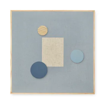 Tablero de notas + 3 imanes - Azul - Nofred