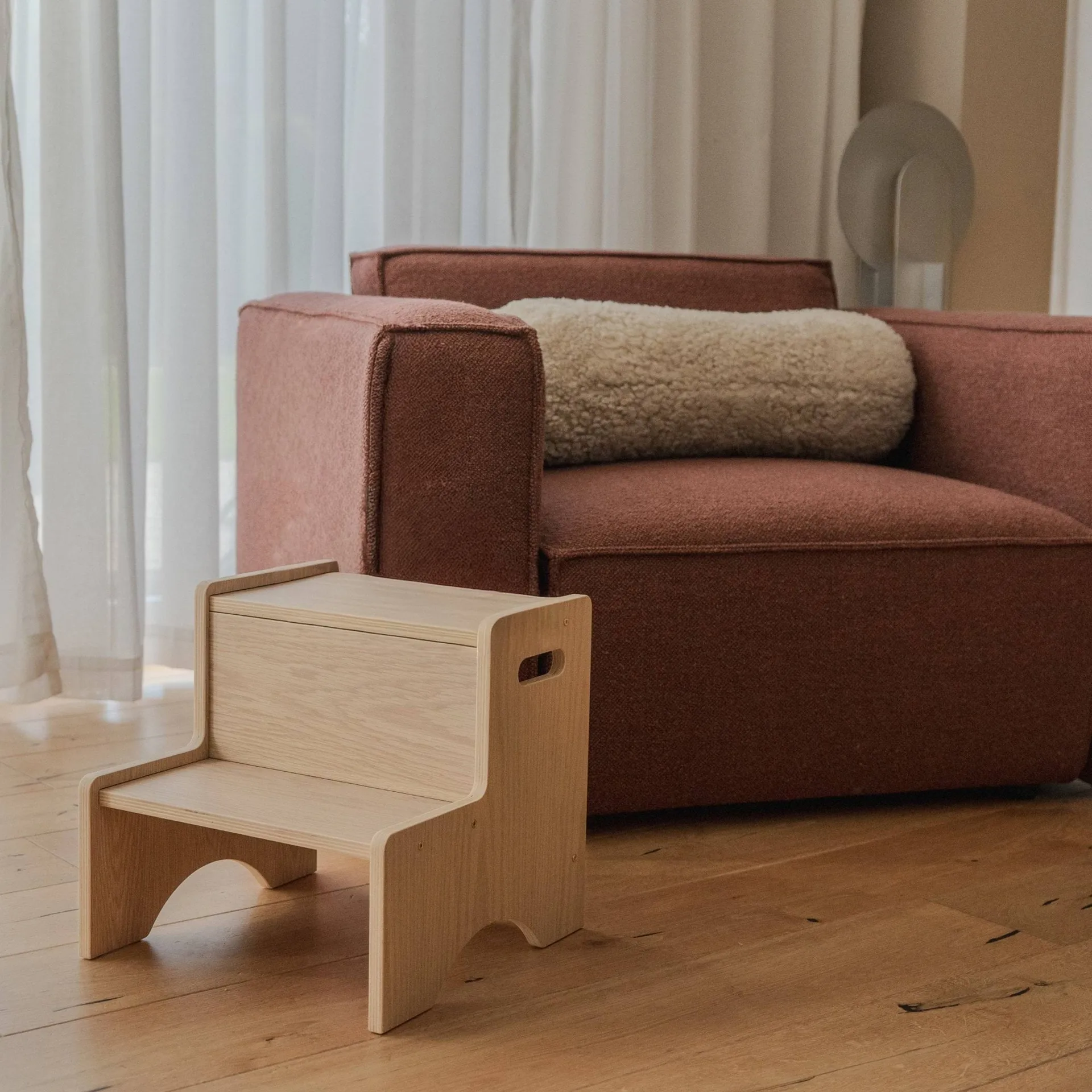 Taburete infantil Step Up, Roble Nofred
