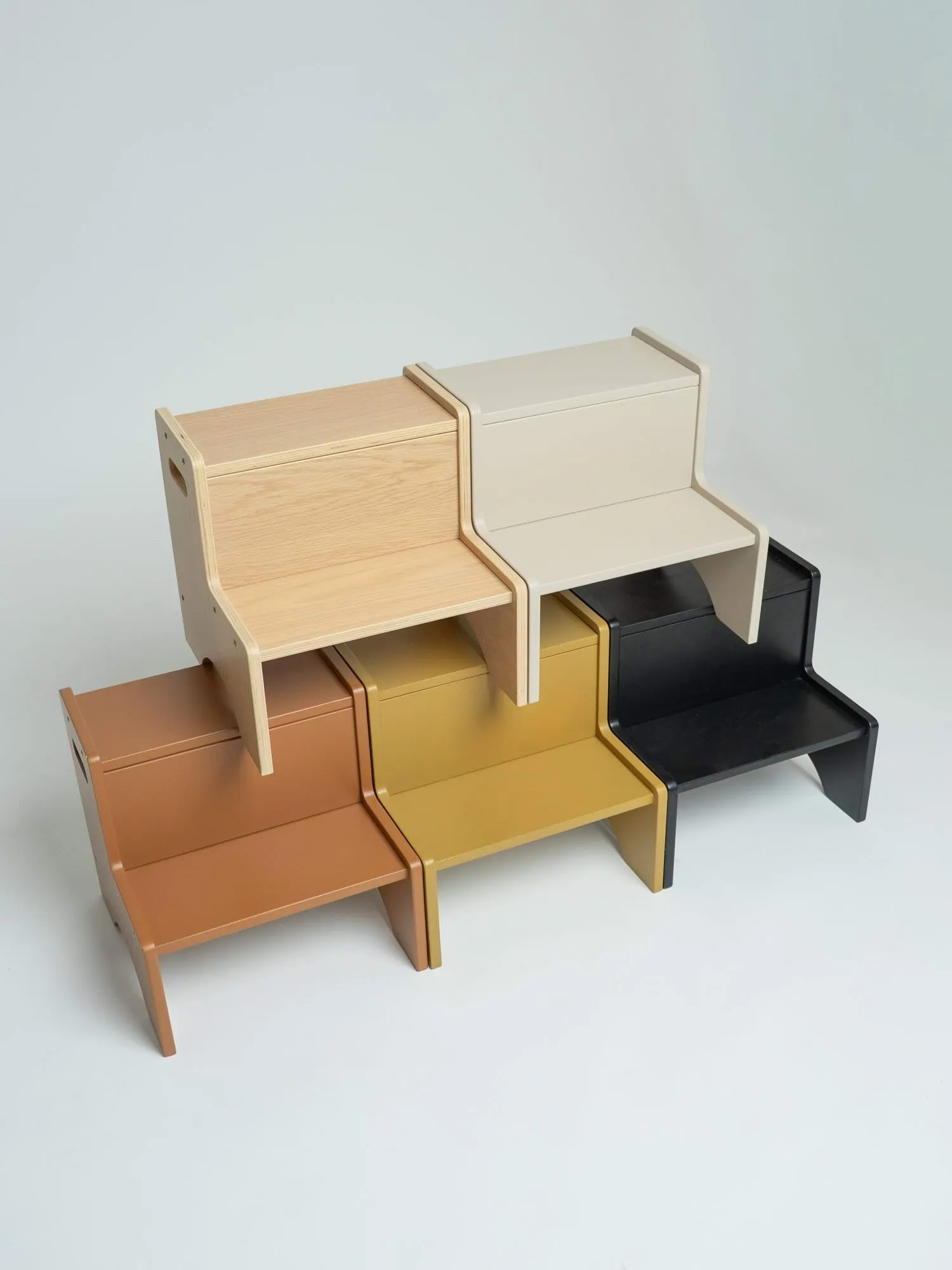 Taburete infantil Step Up, Roble Nofred