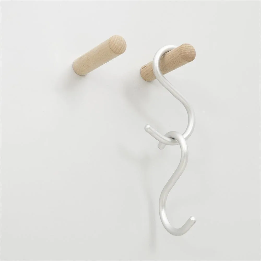 2 Ganchos Wood, Natural Nomess Copenhagen