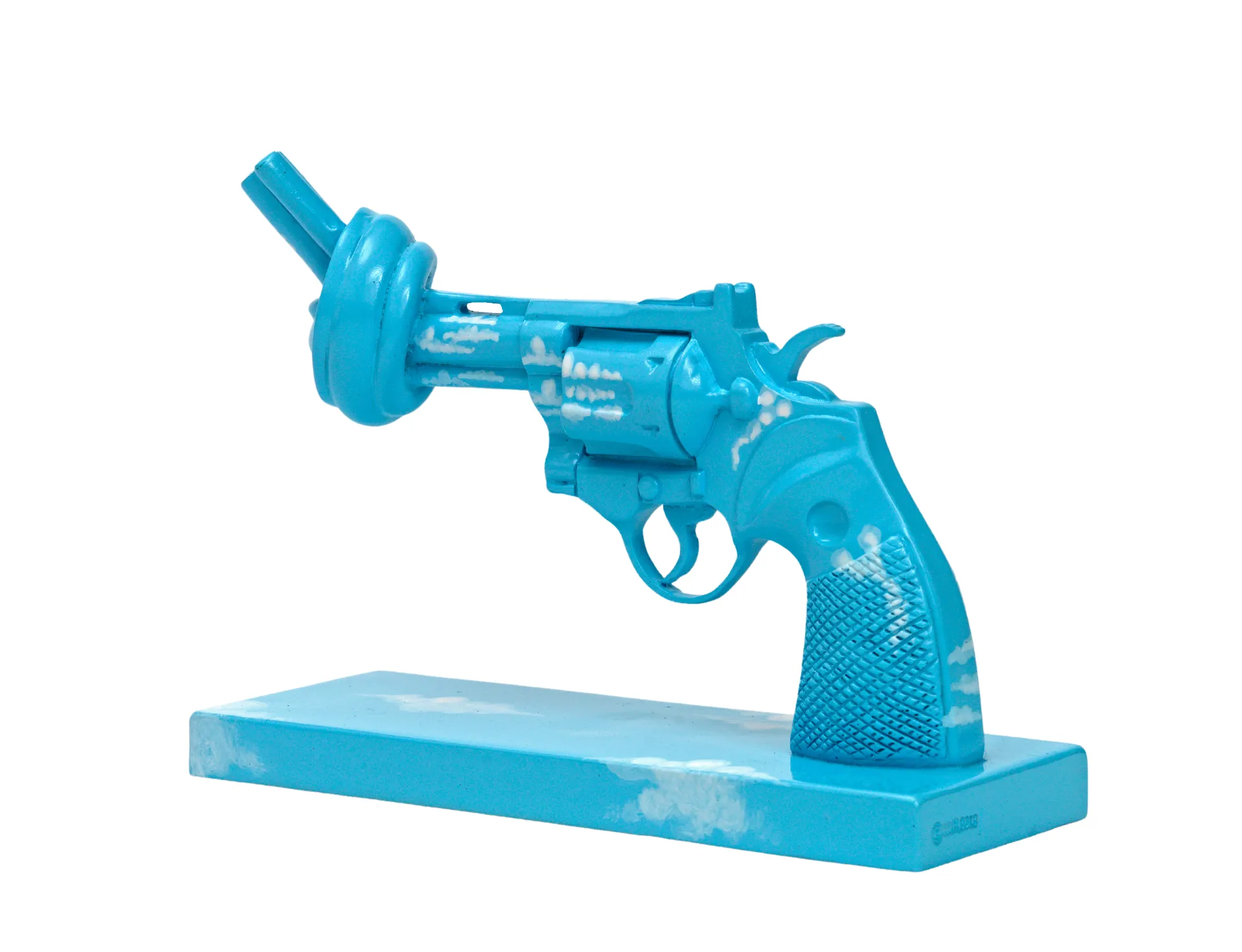 Decoración Imagine 30 cm, Azul-blanco Non Violence
