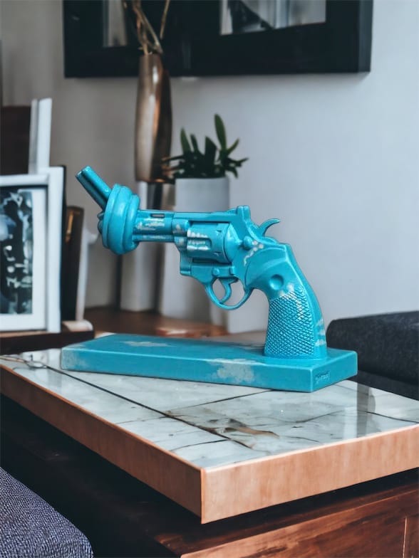 Decoración Imagine 30 cm, Azul-blanco Non Violence