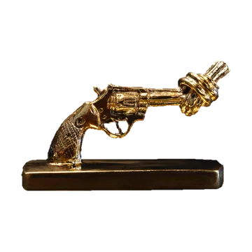 Knotted Gun mini 7 cm - Bronce - Non Violence