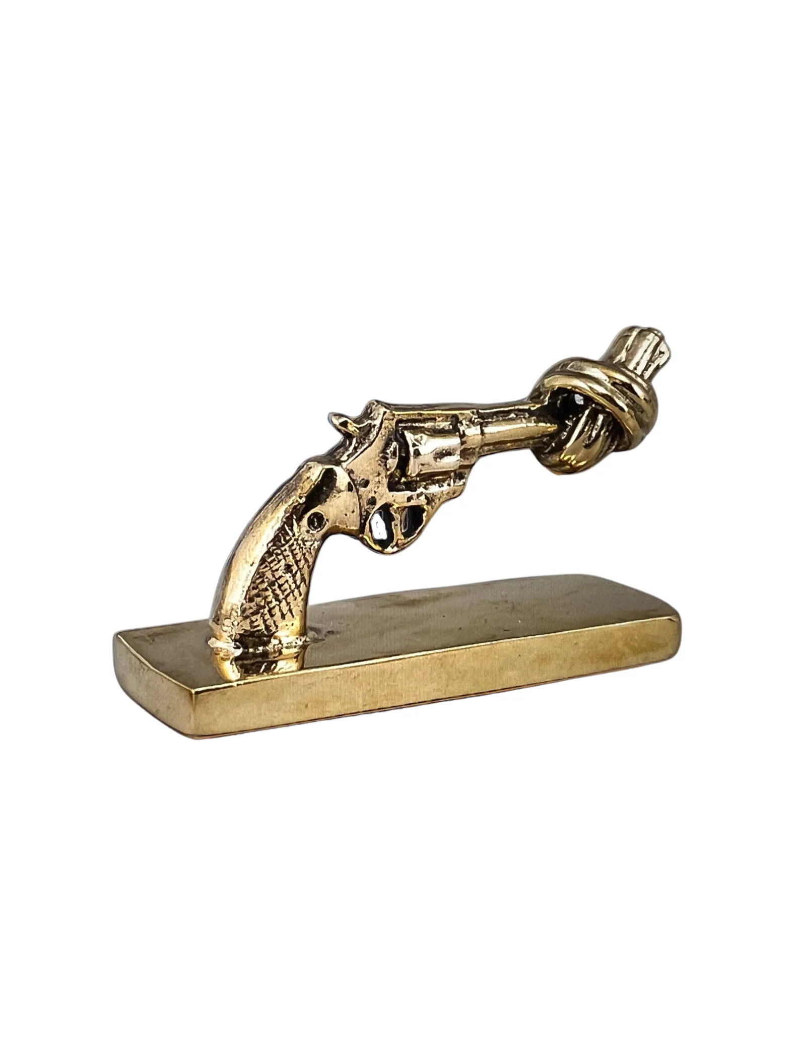 Knotted Gun mini 7 cm, Bronce Non Violence