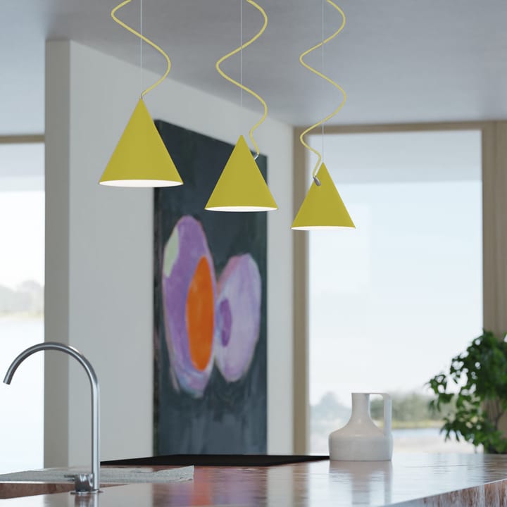 Lámpara colgante Castor 20 cm, Amarillo-amarillo claro-plata Noon