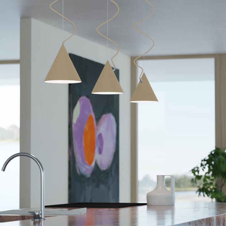 Lámpara colgante Castor 20 cm, Beige-beige claro-plata Noon