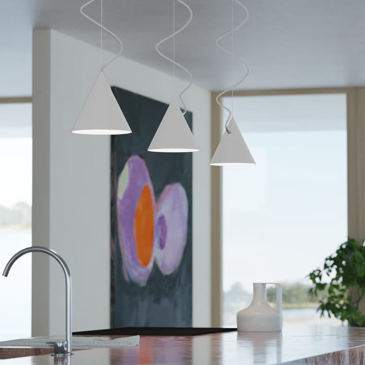 Lámpara colgante Castor 20 cm, Blanco-blanco-plata Noon