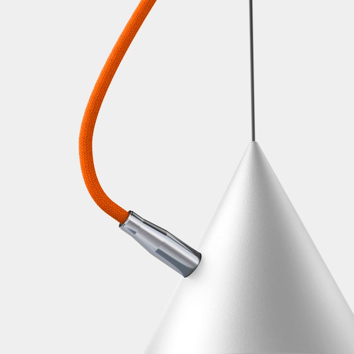Lámpara colgante Castor 20 cm, Blanco-naranja-plata Noon
