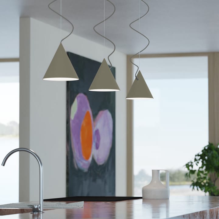 Lámpara colgante Castor 20 cm, Gris oliva-gris oscuro-negro Noon