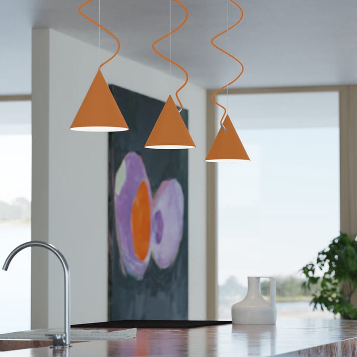 Lámpara colgante Castor 20 cm, Naranja-naranja-plata Noon