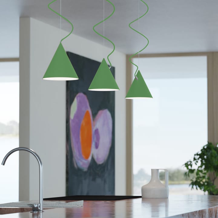 Lámpara colgante Castor 20 cm, Verde claro-verde claro-plata Noon