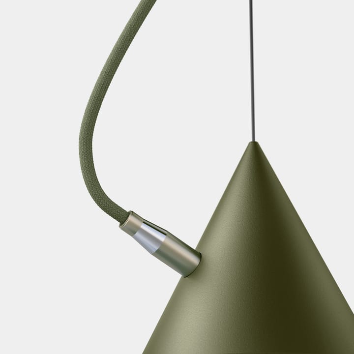 Lámpara colgante Castor 20 cm, Verde militar-verde-latón Noon
