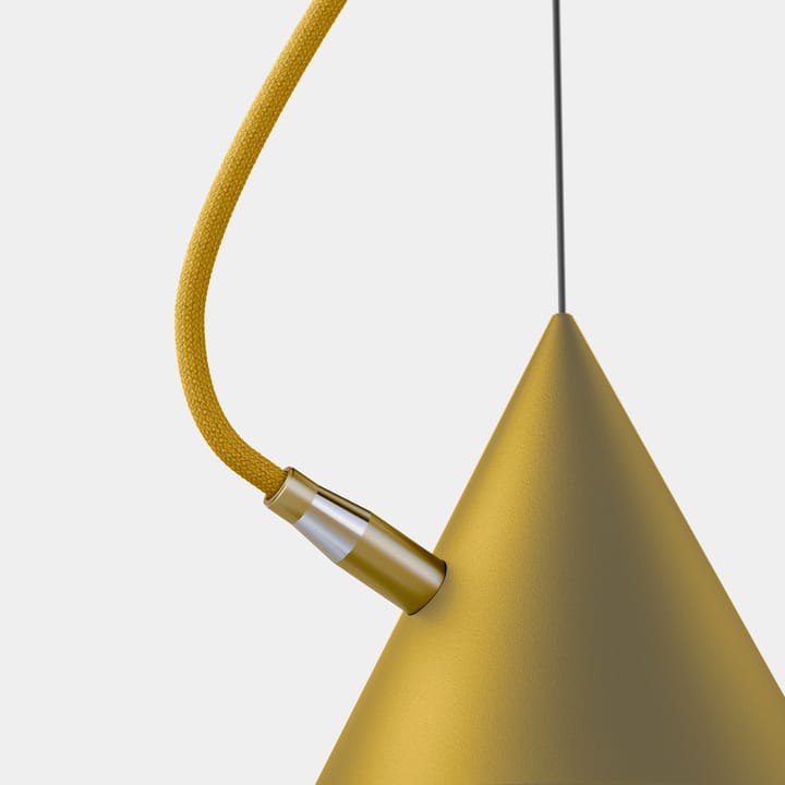 Lámpara colgante Castor 40 cm, Amarillo dorado-amarillo azufre-latón Noon