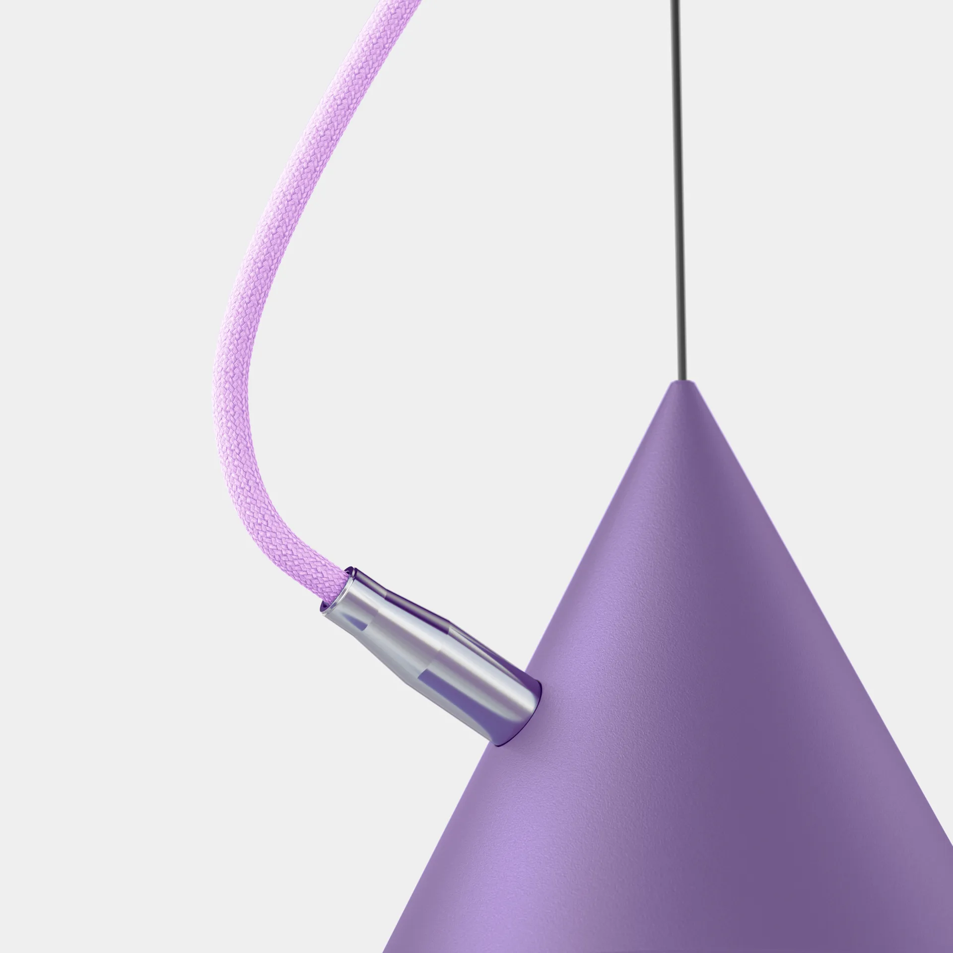 Lámpara colgante Castor 40 cm, Lila-lila-plata Noon