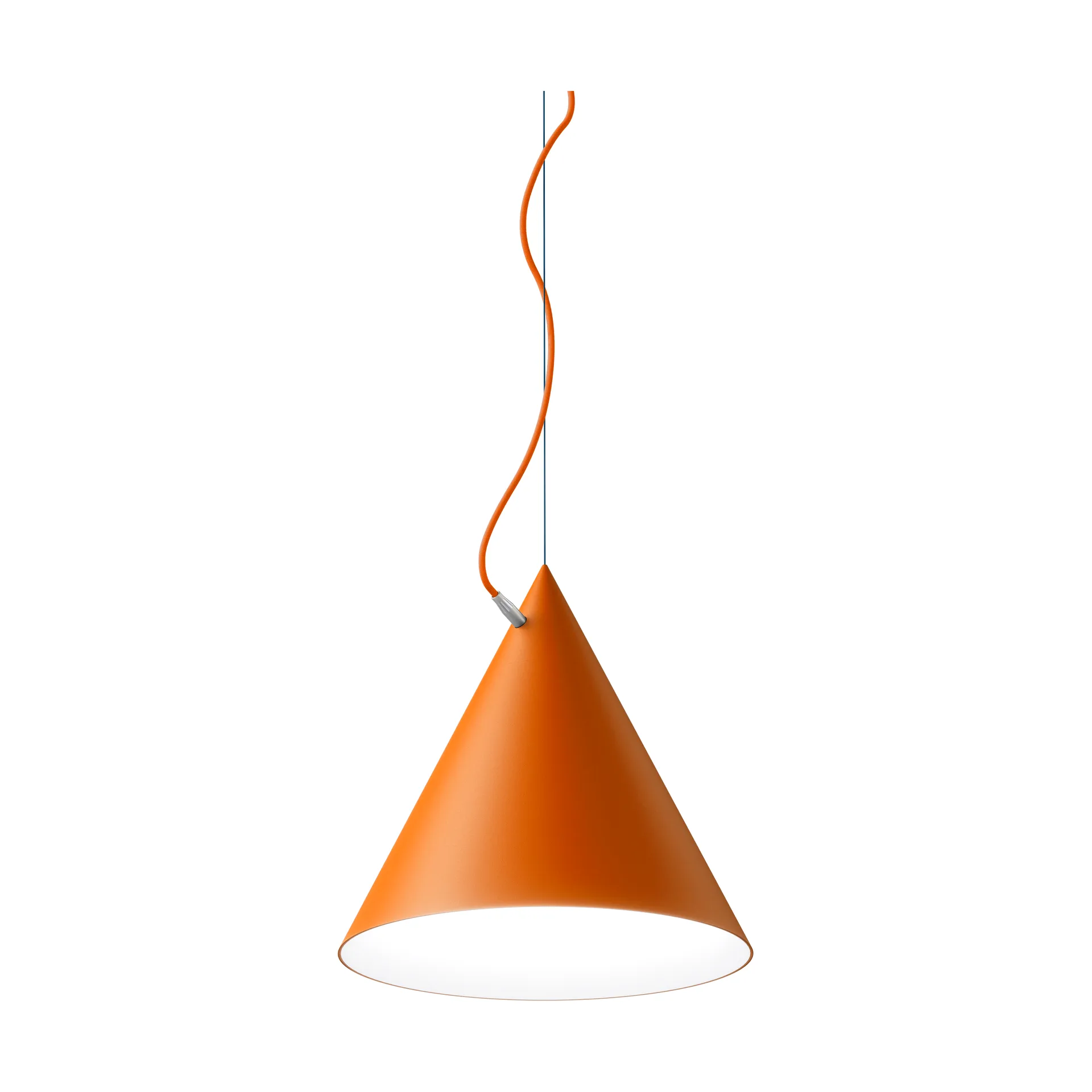 Lámpara colgante Castor 40 cm, Naranja-naranja-plata Noon