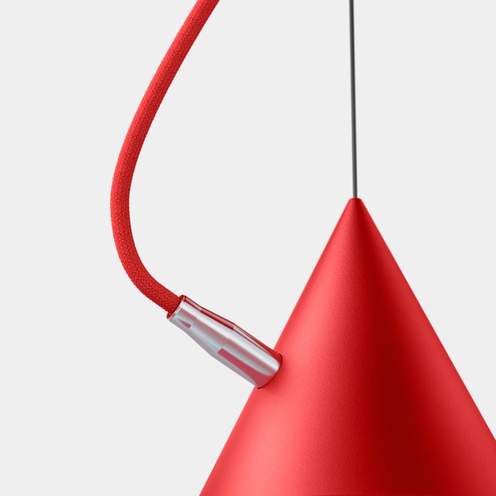 Lámpara colgante Castor 40 cm - Rojo-rojo-plata - Noon