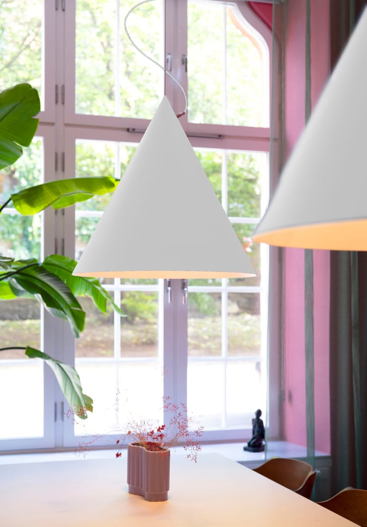 Lámpara colgante Castor 60 cm, Blanco-blanco-plata Noon