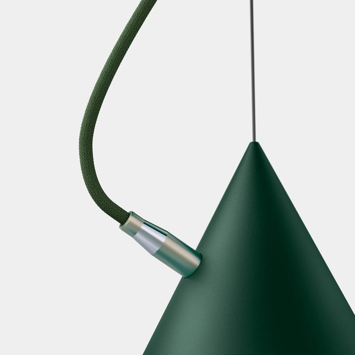 Lámpara colgante Castor 60 cm, British racing green-verde oscuro-latón Noon