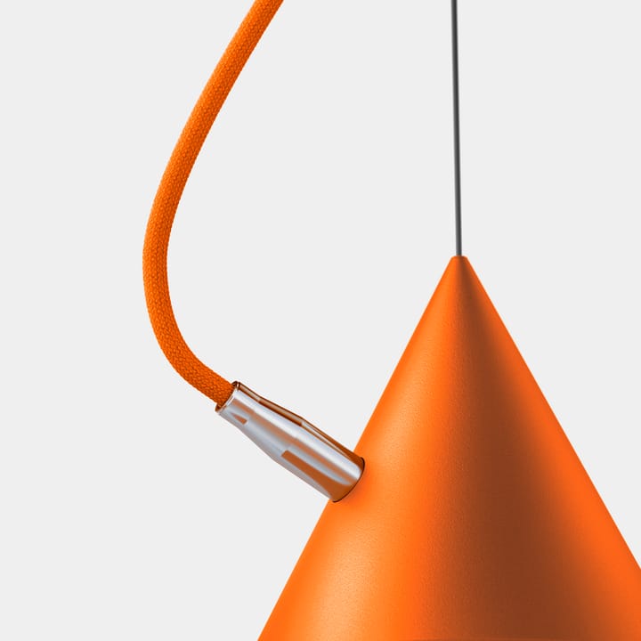 Lámpara colgante Castor 60 cm, Naranja-naranja-plata Noon