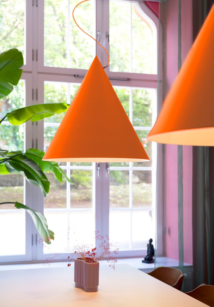 Lámpara colgante Castor 60 cm, Naranja-naranja-plata Noon