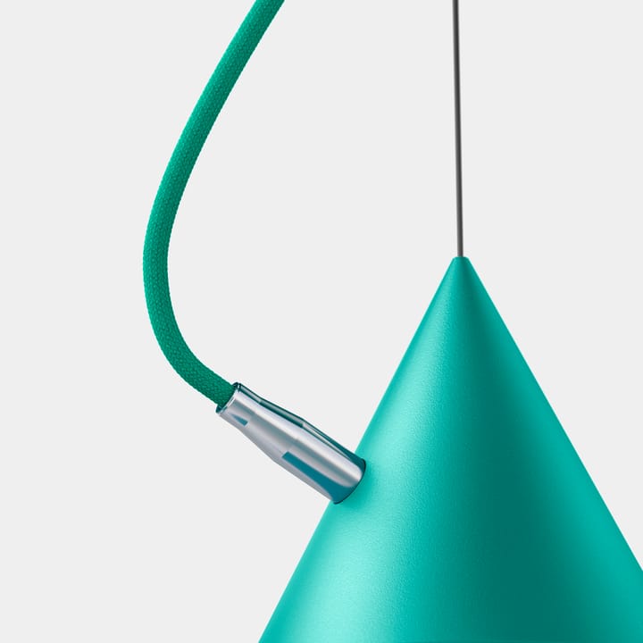Lámpara colgante Castor 60 cm, Turquesa-turquesa-plata Noon