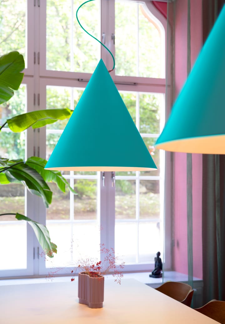 Lámpara colgante Castor 60 cm, Turquesa-turquesa-plata Noon