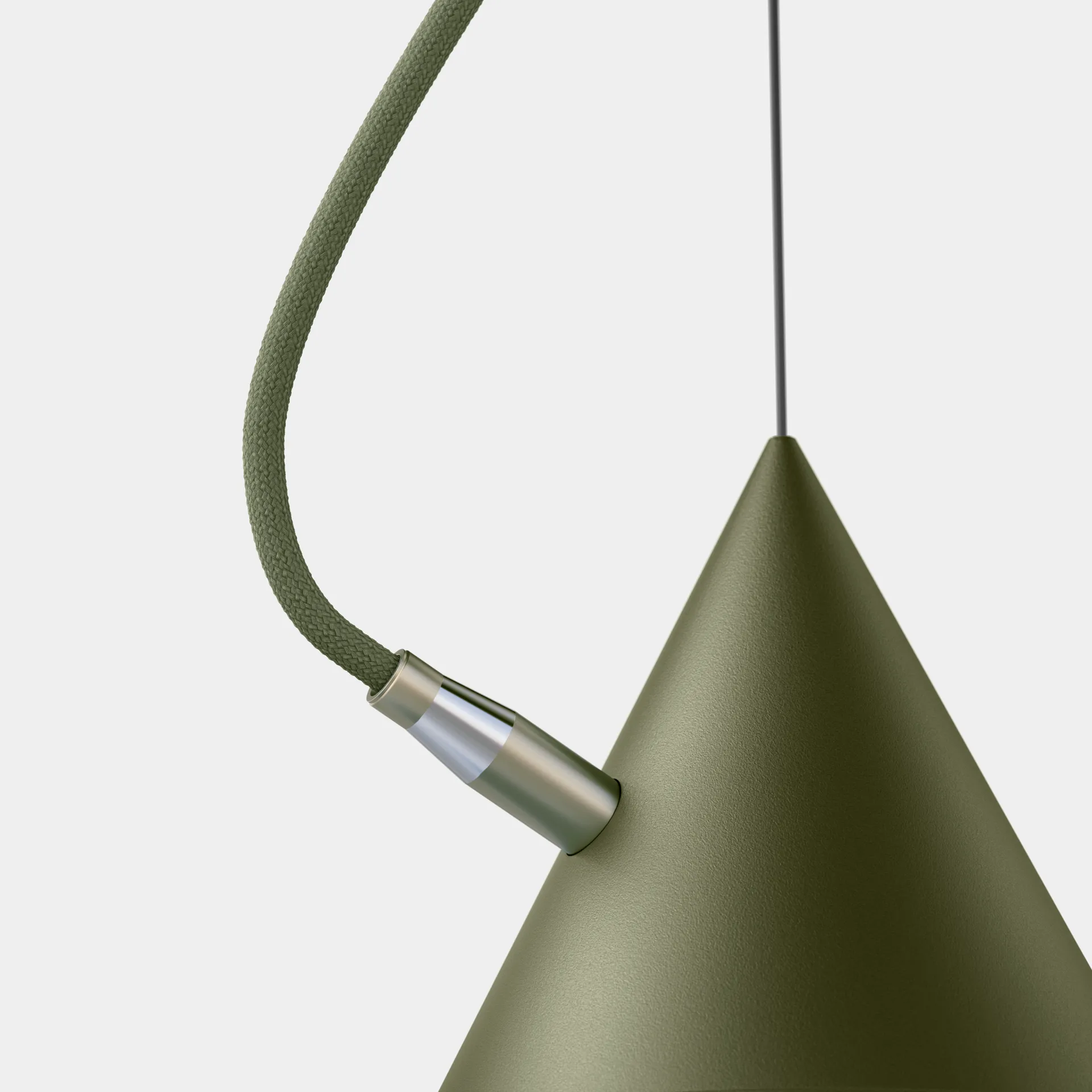 Lámpara colgante Castor 60 cm, Verde militar-verde-latón Noon