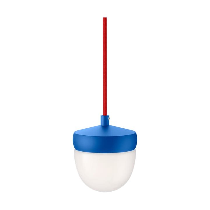 Lámpara colgante Pan esmerilado 10 cm - Azul claro-rojo - Noon