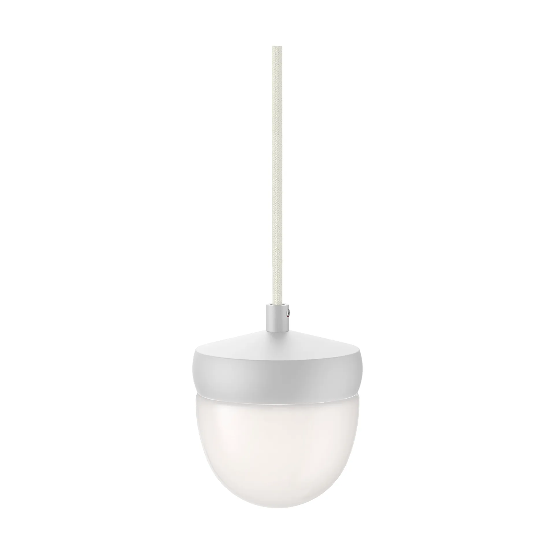Lámpara colgante Pan esmerilado 10 cm, Blanco-blanco Noon