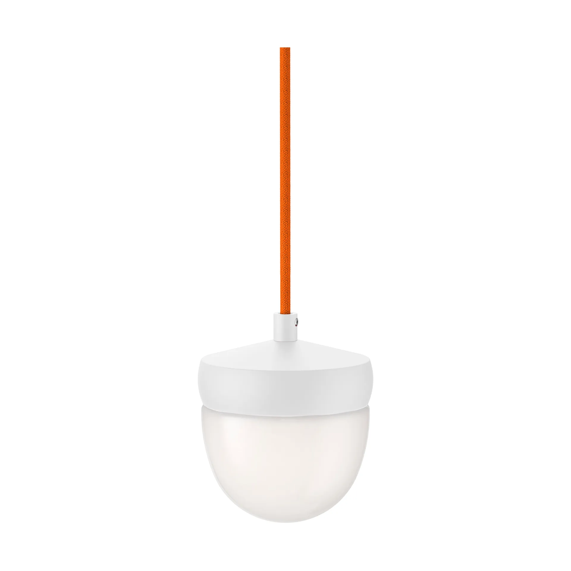 Lámpara colgante Pan esmerilado 10 cm, Blanco-naranja Noon